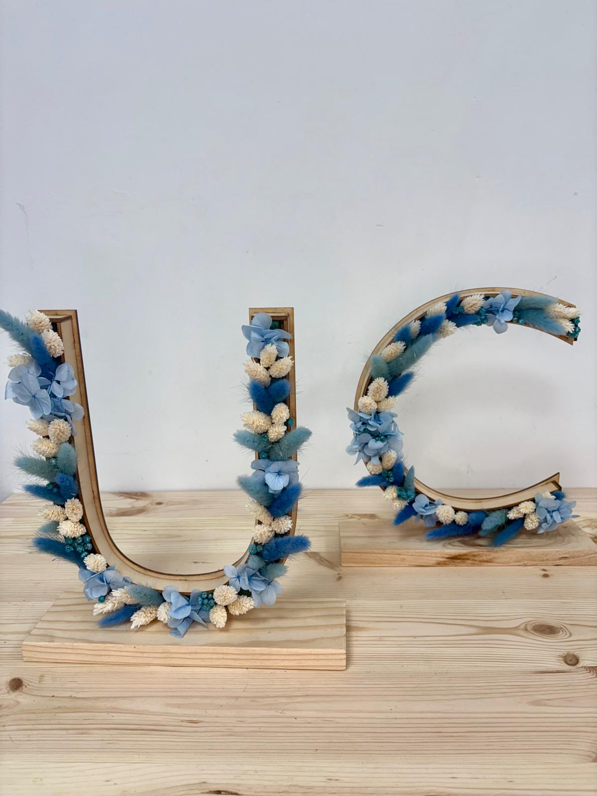 LETRAS EN TONOS AZUL