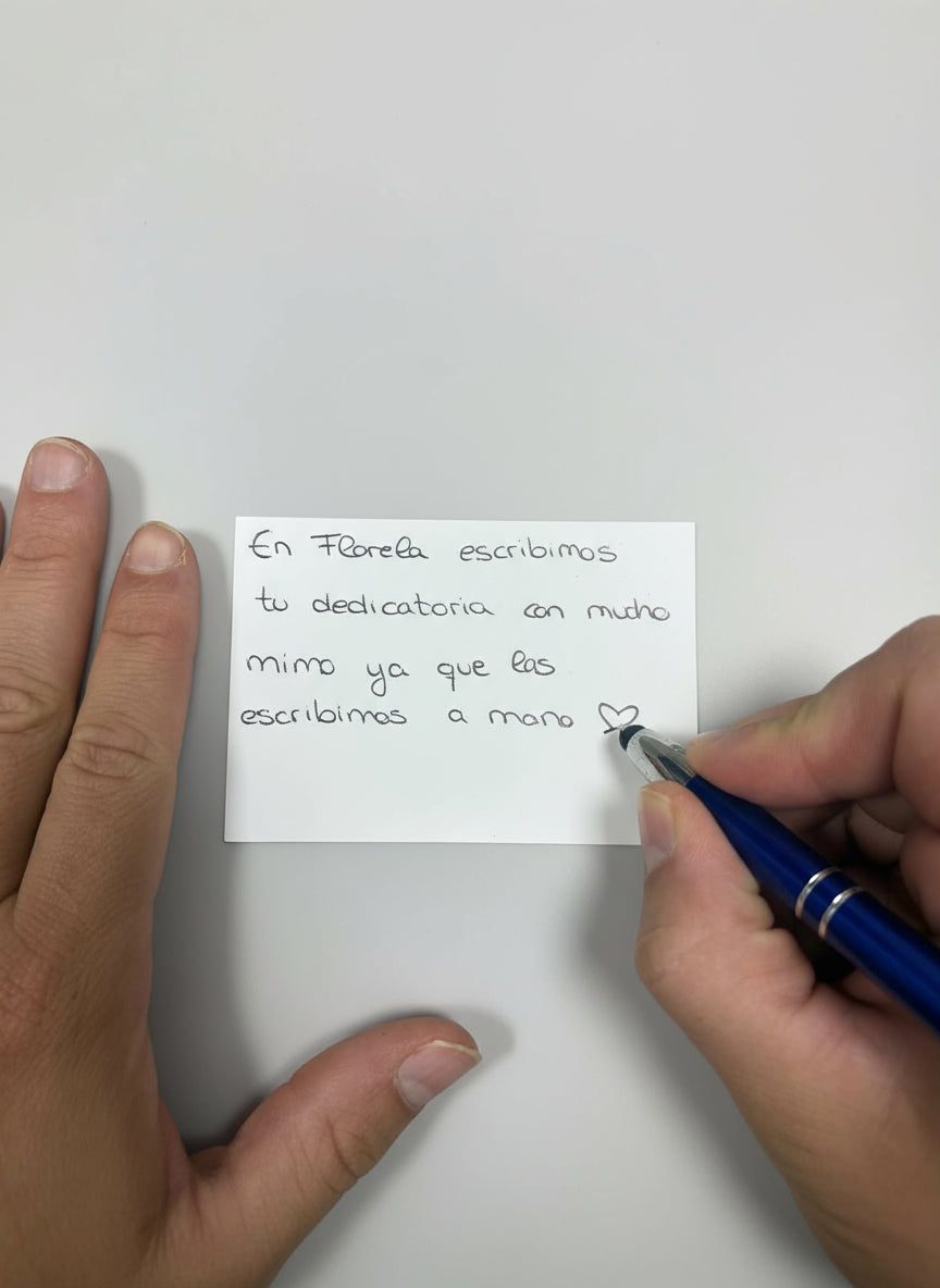 dedicatoria hecha a mano florela
