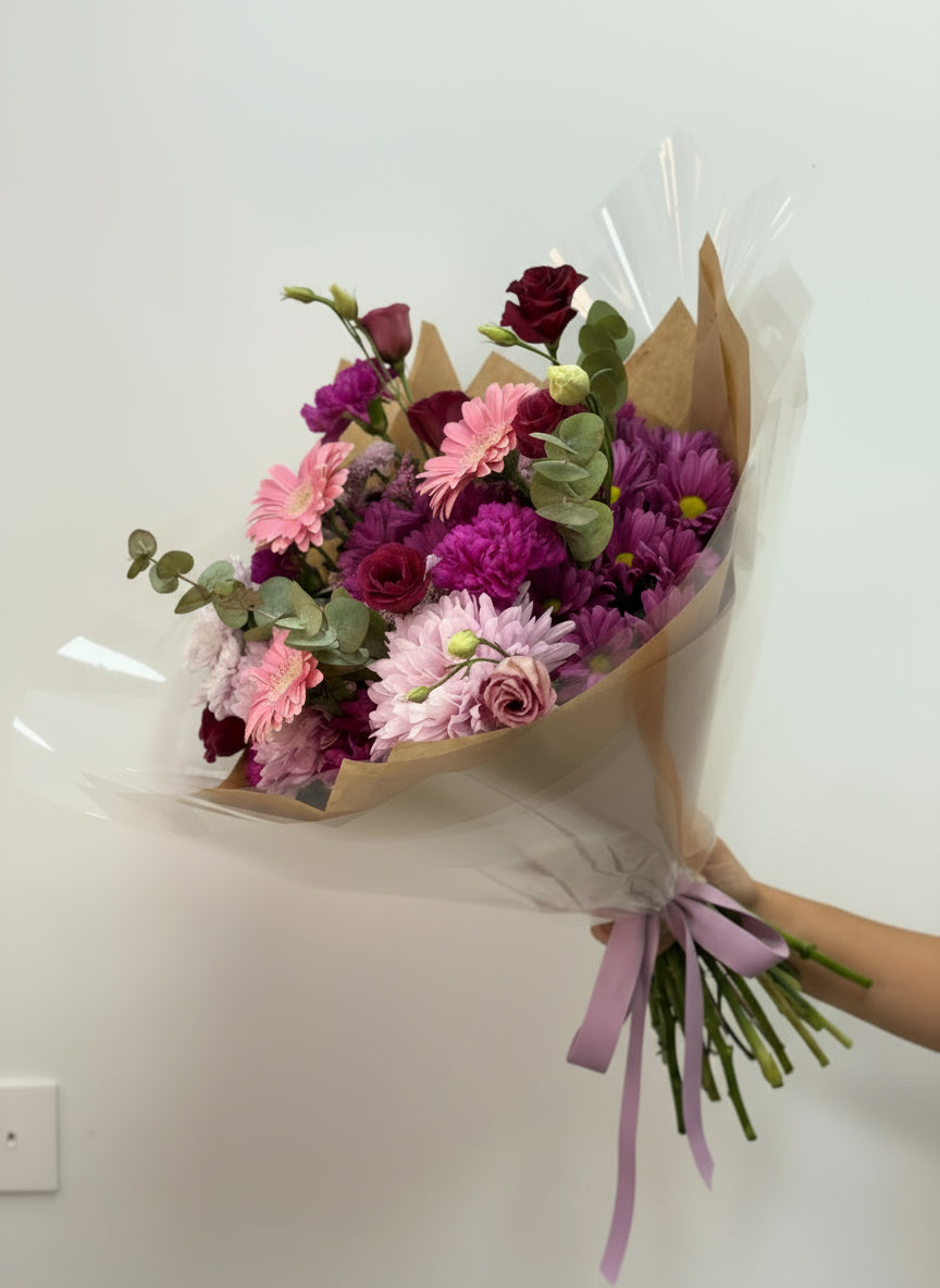 ramo color rosa en almeria y ramo barato