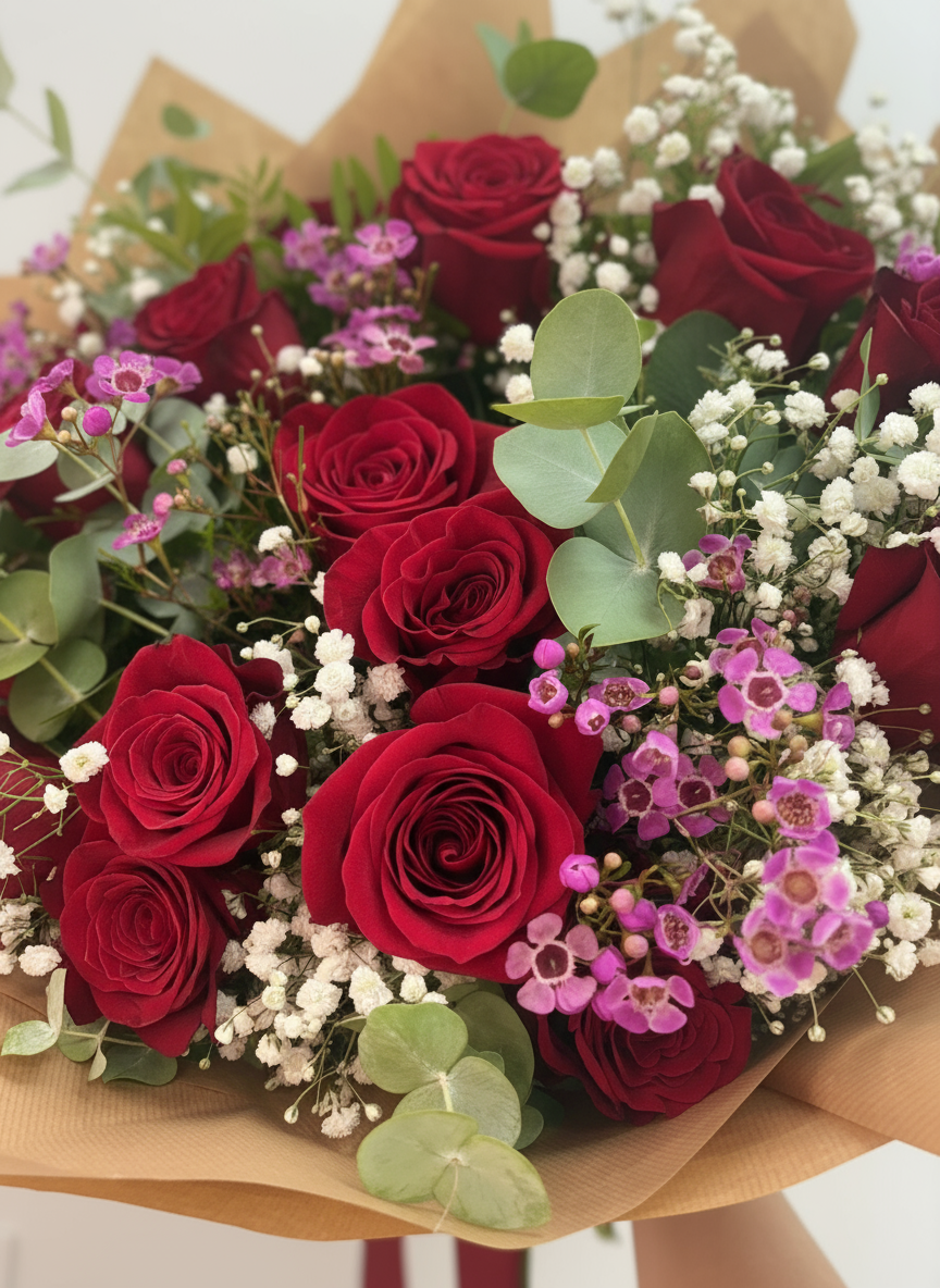 Ramo de rosas rojas