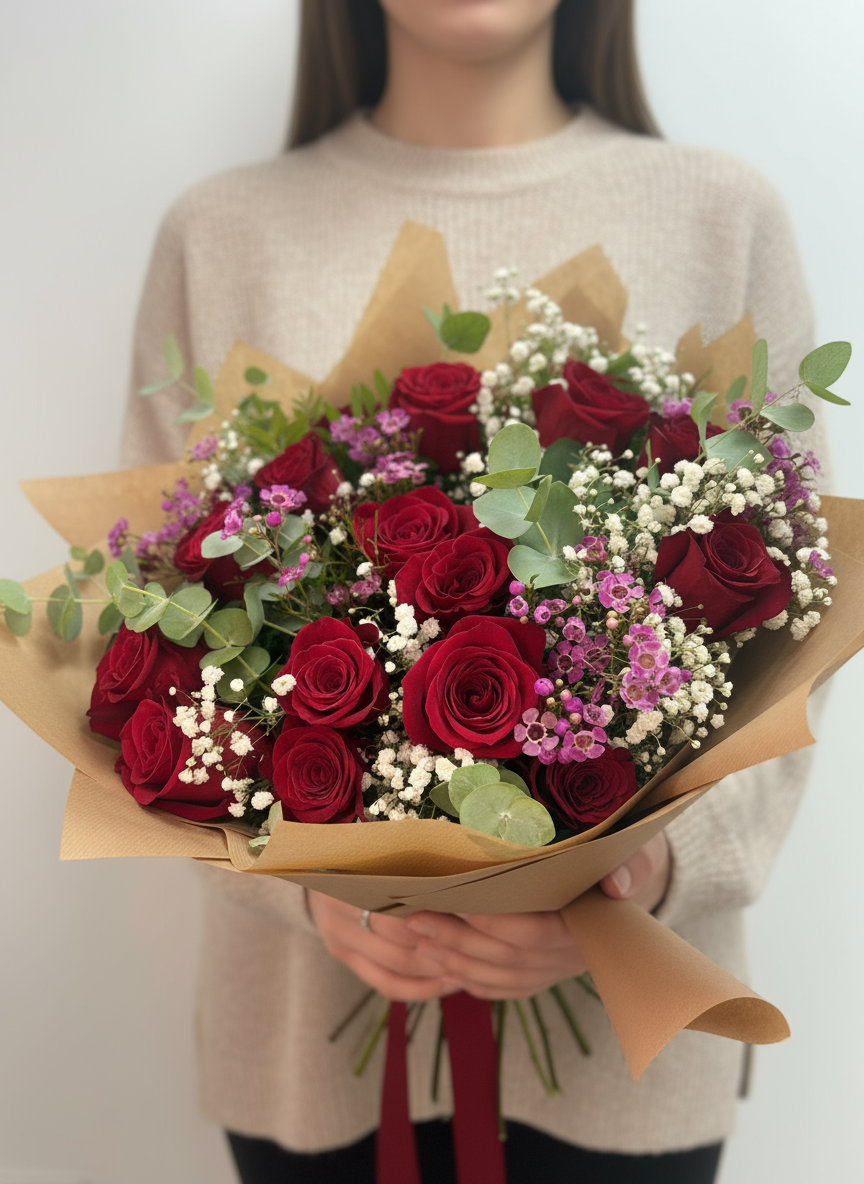 Ramo de rosas rojas
