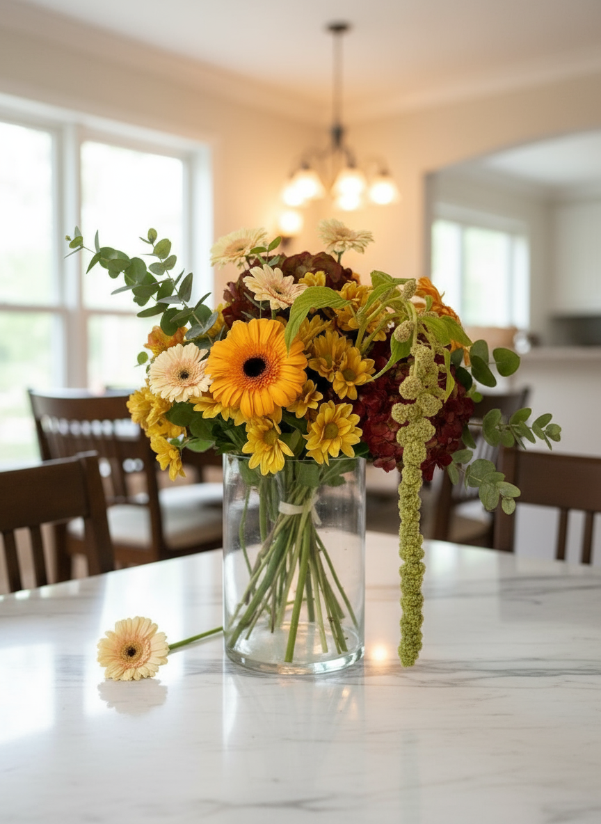 ramo de hortensia para comedor