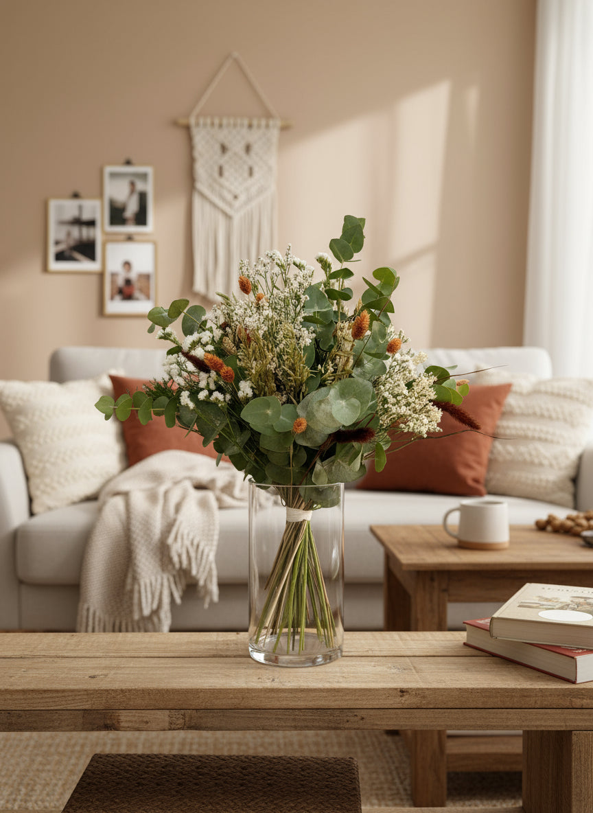 ramo silvestre con eucalitpo y trigo