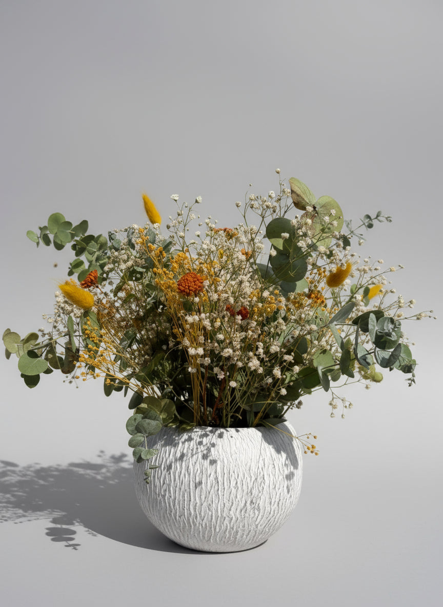 Centro en tonos verdes con paniculata