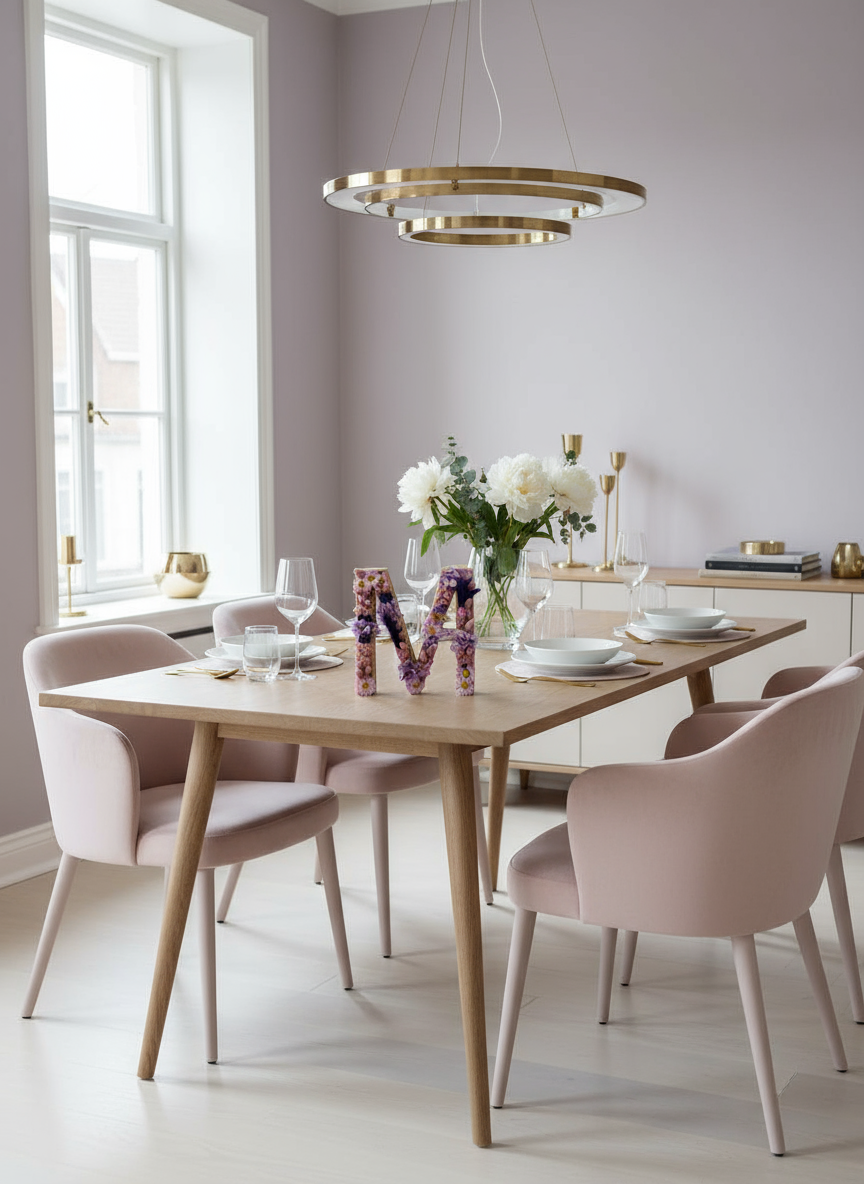 Letra decorada M: elegancia floral para decorar con estilo