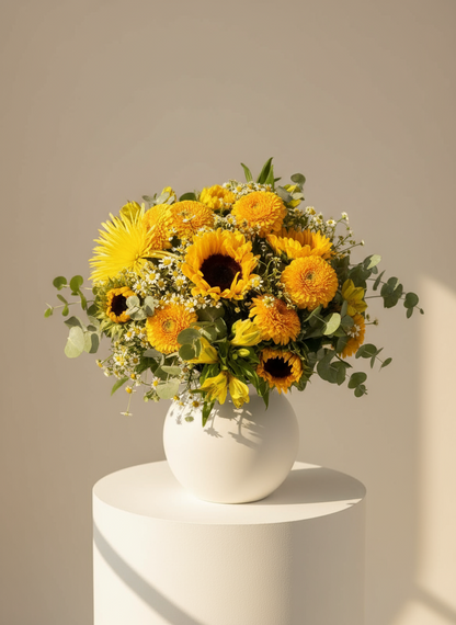 Ramo de girasoles en tono amarillo