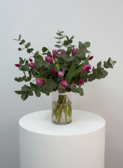 Ramo de tulipanes rosas