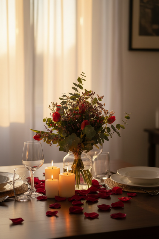 Ramo de tulipanes rojos