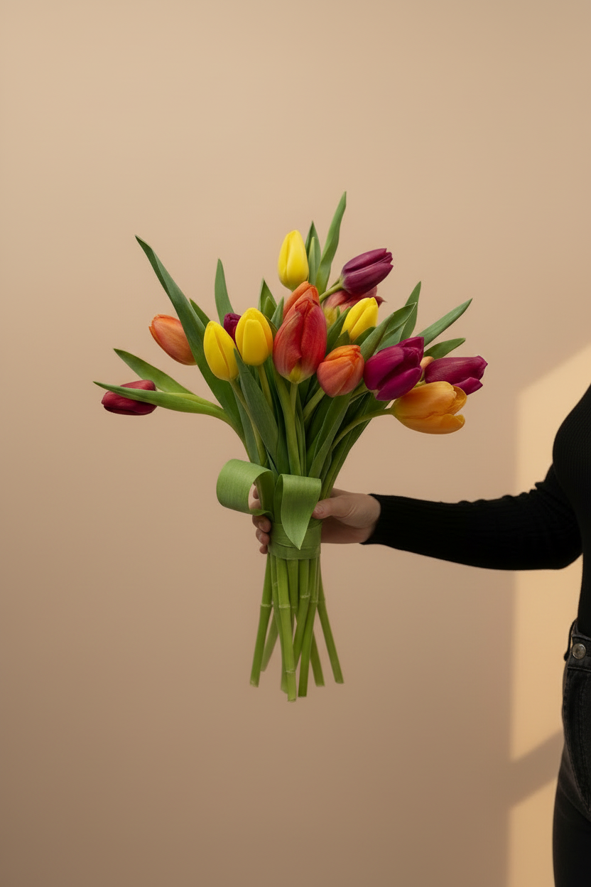 Ramo de tulipanes de colores