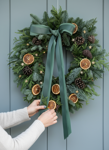 Corona Navideña piña y pomelo