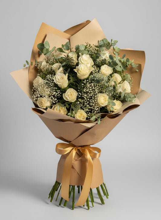 Ramo de rosas blancas